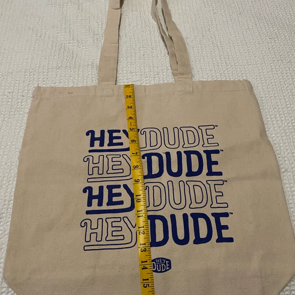Hey Dude Tan Tote Bag